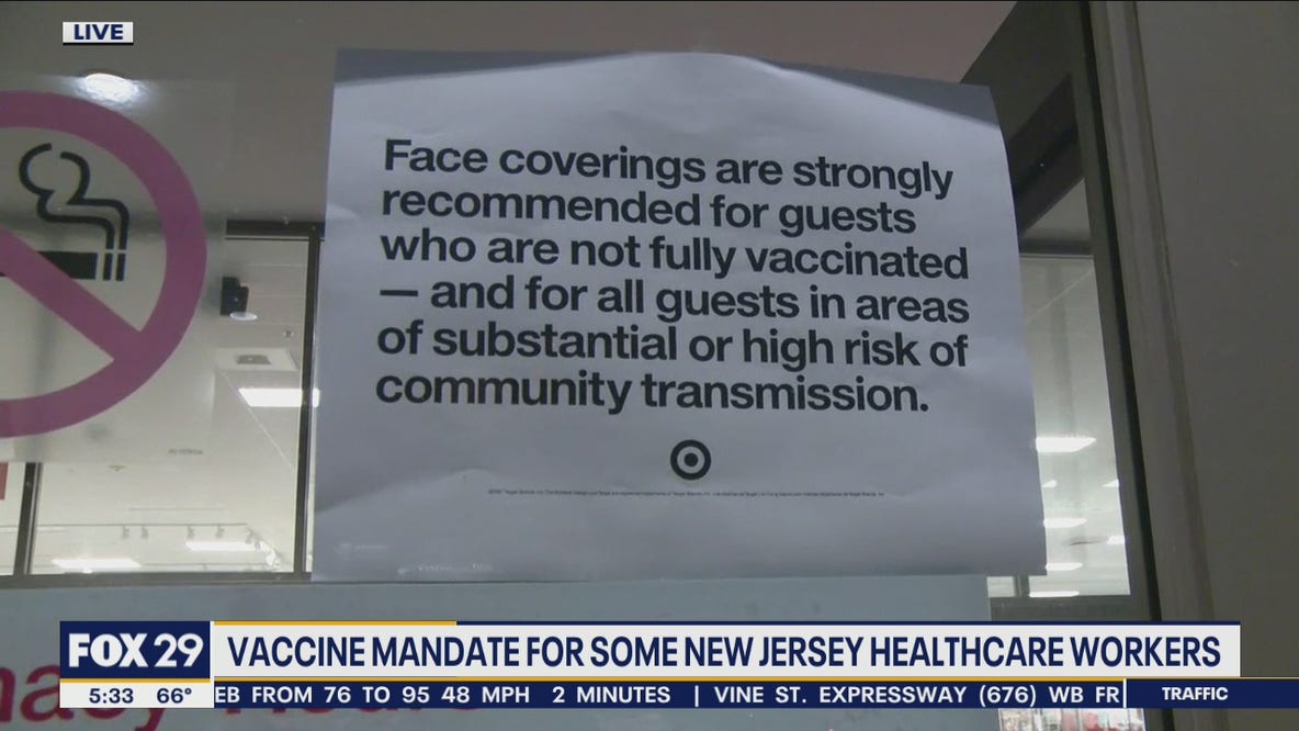 Vaccine mandate for some New Jersey healthcare workers